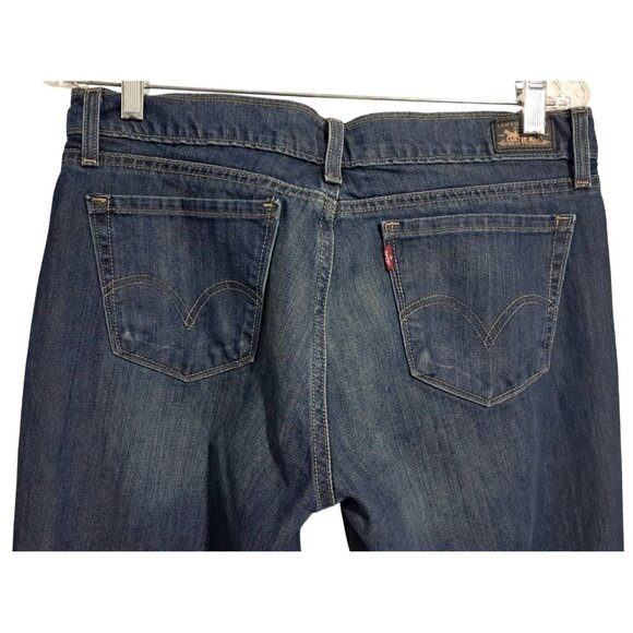 Levis Womens Ultimate Lift 544 Boot Cut Jeans Size 12 Medium Dark Wash Cotton Bl - Picture 7 of 9